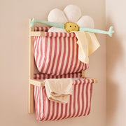 Kids Concept Wall Storage Textile - Stripe Clay Pink