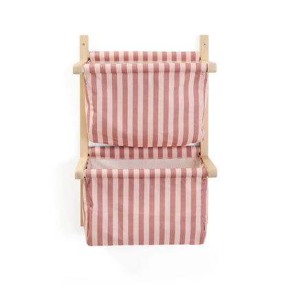 Kids Concept Wall Storage Textile - Stripe Clay Pink