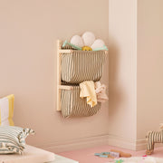 Kids Concept Wall Storage Textile - Stripe Green
