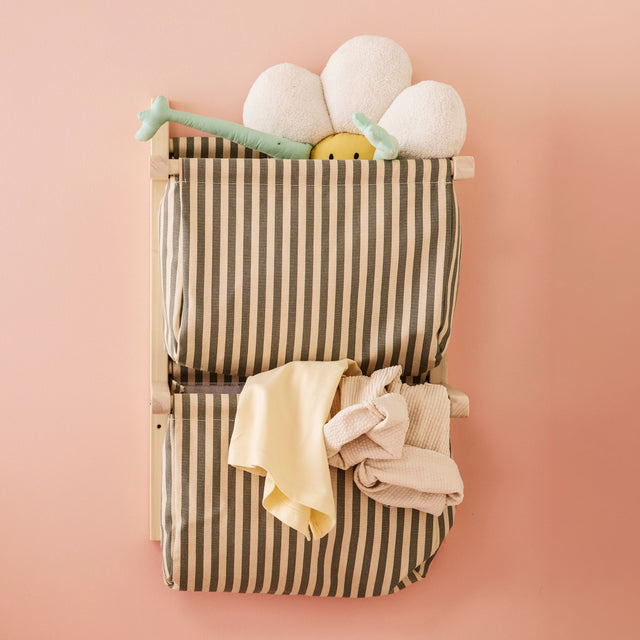 Kids Concept Wall Storage Textile - Stripe Green