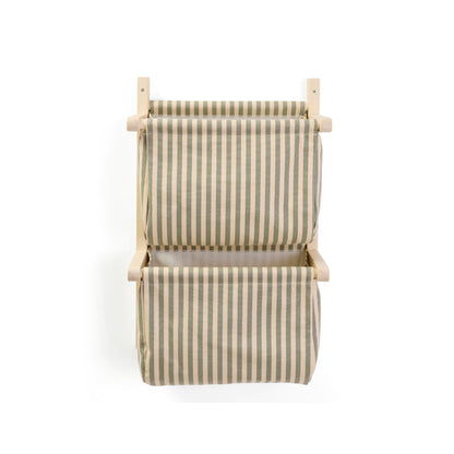 Kids Concept Wall Storage Textile - Stripe Green