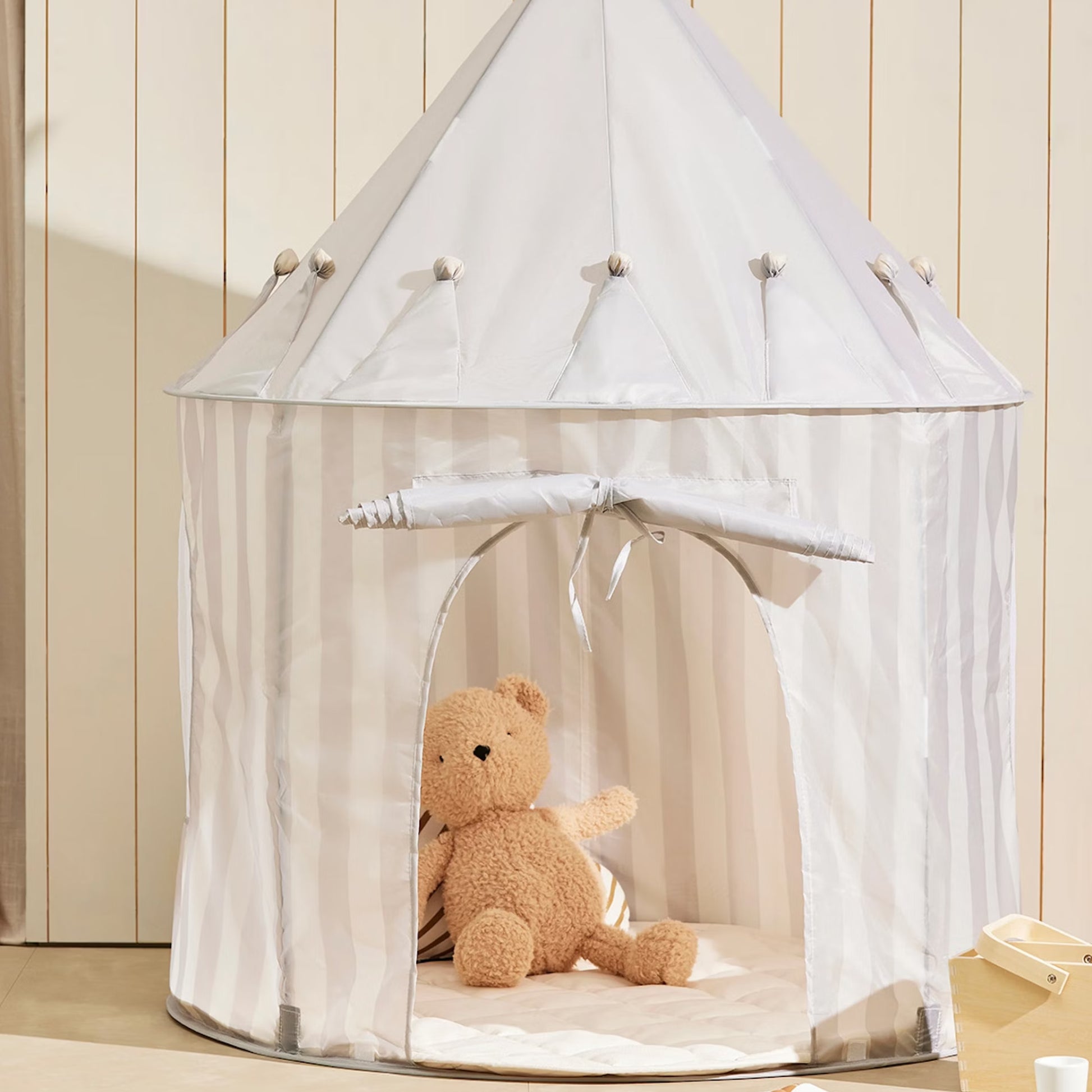 tent concept Kids Concept Play Tent - Stripe Grey Star