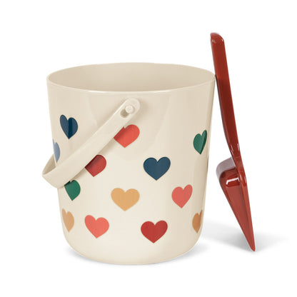 Konges Sløjd Beach Bucket & Shovel - Colourful Hearts