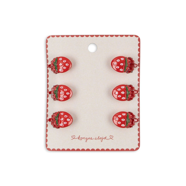 Konges Sløjd Mini Hair Claw Clips - Strawberry