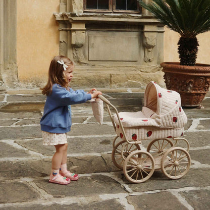 Konges Sløjd Minnie Tulle Doll Pram - Strawberry