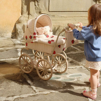 Konges Sløjd Minnie Tulle Doll Pram - Strawberry