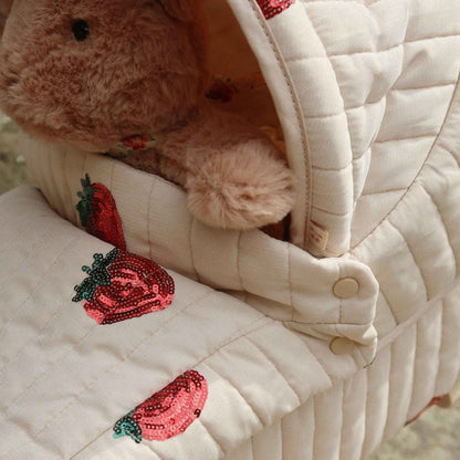 Konges Sløjd Minnie Tulle Doll Pram - Strawberry