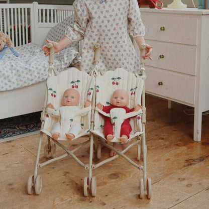 Konges Sløjd Twin Doll Stroller - Cherry