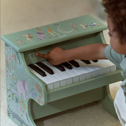 Little Dutch Wooden Piano Green - Safari Friends