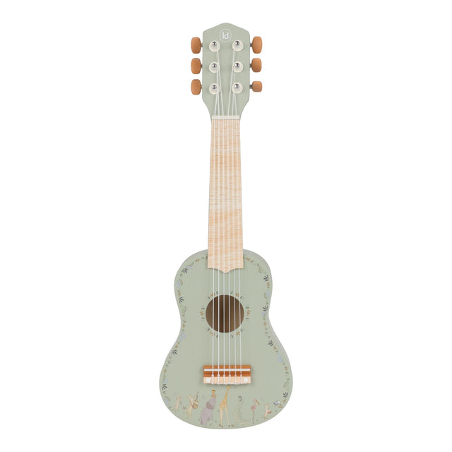 Little Dutch Wooden Green Guitar - Safari Friends