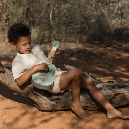 Little Dutch Wooden Green Guitar - Safari Friends