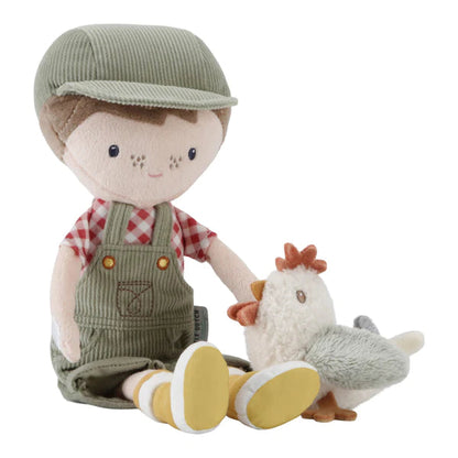Little Dutch Cuddly Doll - Farmer Jim With Chicken 35cm