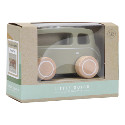 Little Dutch Wooden Toy Van - Olive