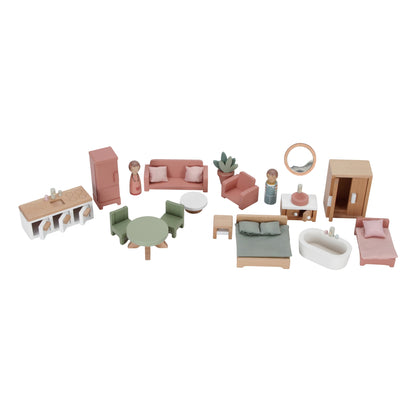 Little Dutch Pink Medium Dolls House With Furniture