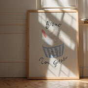 Framed artwork of an ice cream tub with the text 'Bravo more gelato'