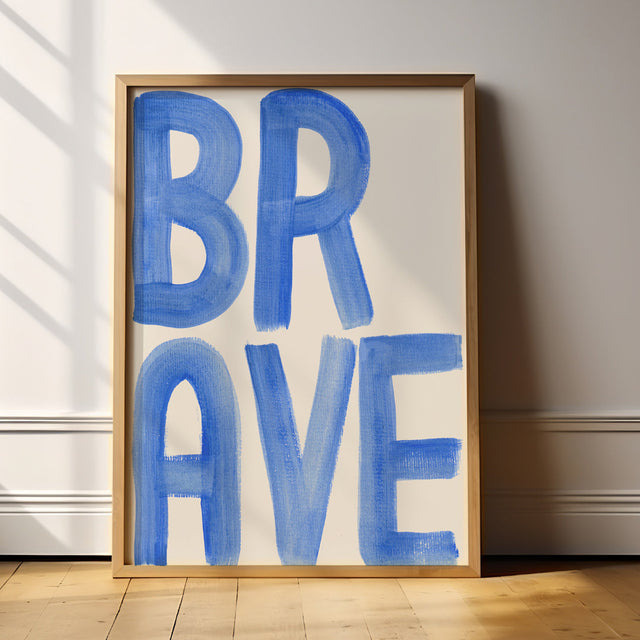 Lion & The Pear Brave Typography Art Print