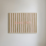 Lion & The Pear Dance It Out Stripes Typography Art Print