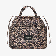 Tiba + Marl Large Luna Drawstring Stroller Bag - Leopard Print