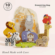 Le Toy Van Africa Stacking Animals & Bag