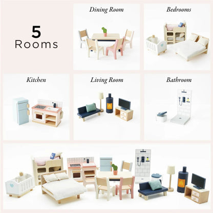 Le Toy Van Complete Dolls House Furniture Set