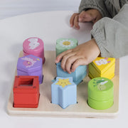 Le Toy Van Rainbow Sensory Shape Sorter, a brightly