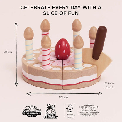 Le Toy Van Sliceable Birthday Cake & Candles