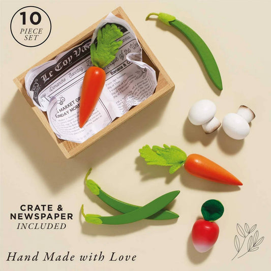 Le Toy Van Wooden Harvest Vegetables Food Crate