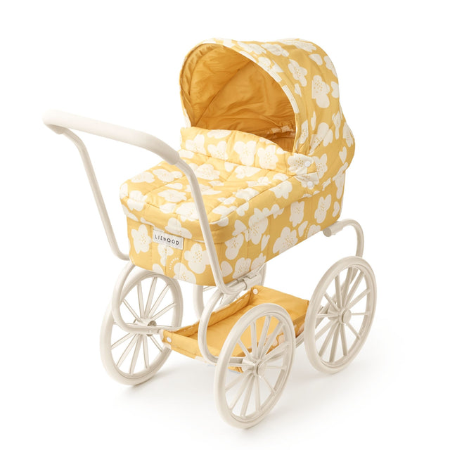 Liewood Adaline Doll Pram - Flower / Lemon Yellow