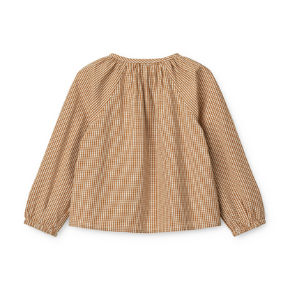 Liewood Alfa Blouse Shirt - Y/D Check Golden Caramel/Sandy