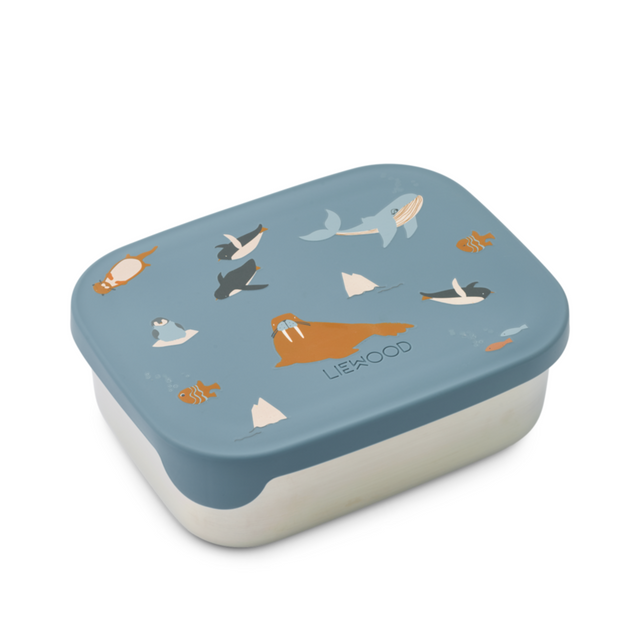 Liewood Arthur Printed Lunchbox - Arctic Sea / Ocean view