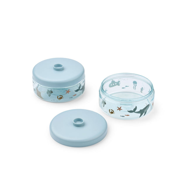 Liewood Dominique Baby Food Pots 500ml 2 Pack - Sea Creature / Sandy