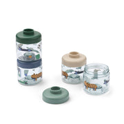 Liewood Dominique Baby Food Tritan Pots 4 Pack - Fun / Beach Blue