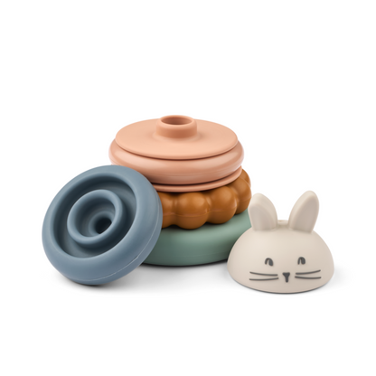 Liewood Donata Silicone Stacking Tower - Sandy/Multi Mix