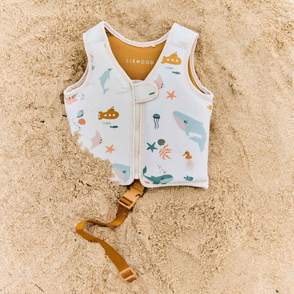 Liewood Dove Swim Vest - Sea Creature / Sandy