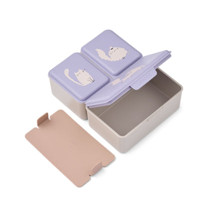 Liewood Driss Lunchbox - Cat / Warm Lilac