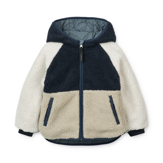 Liewood Jackson Reversible Jacket - Whale Blue / Multi Mix