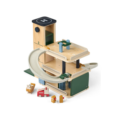 Liewood Jordy Wooden Multi Play Parking Tower - Beach Blue Multi Mix