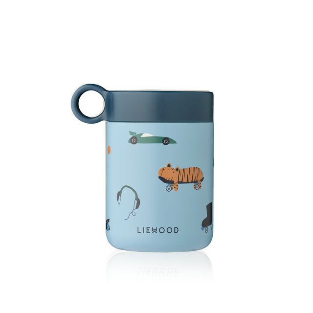 Liewood Kiani Printed Food Jar - Fun / Beach Blue