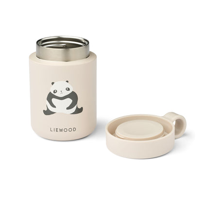 Liewood Kiani Printed Food Jar - Panda / Sandy