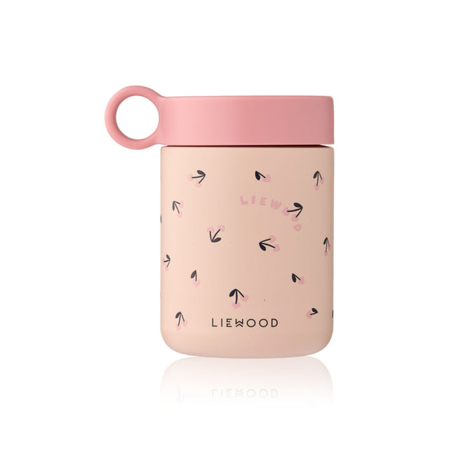 Liewood Kiani Printed Food Jar - Mini Cherry Heart / Rosey