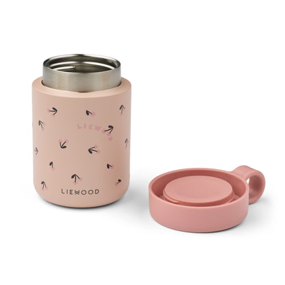 Liewood Kiani Printed Food Jar - Mini Cherry Heart / Rosey
