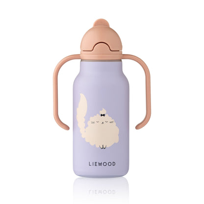 Liewood Kimmie Water Bottle 250 ml - Cat / Warm Lilac