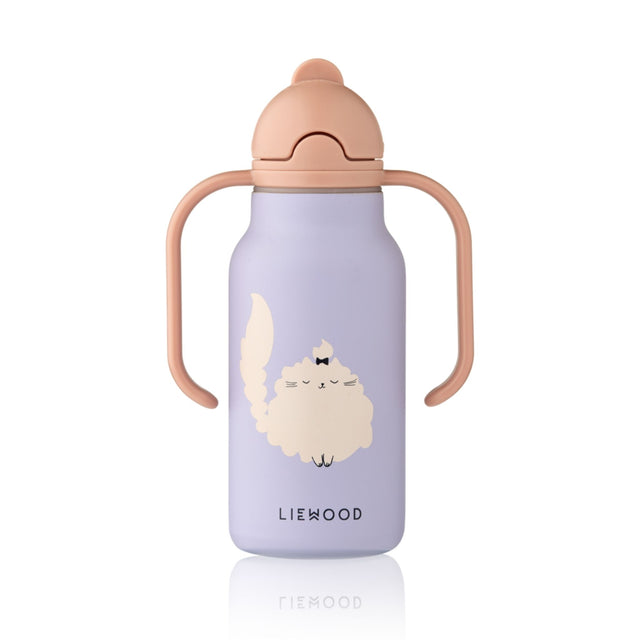 Liewood Kimmie Water Bottle 250 ml - Cat / Warm Lilac