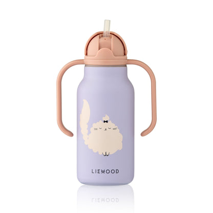 Liewood Kimmie Water Bottle 250 ml - Cat / Warm Lilac