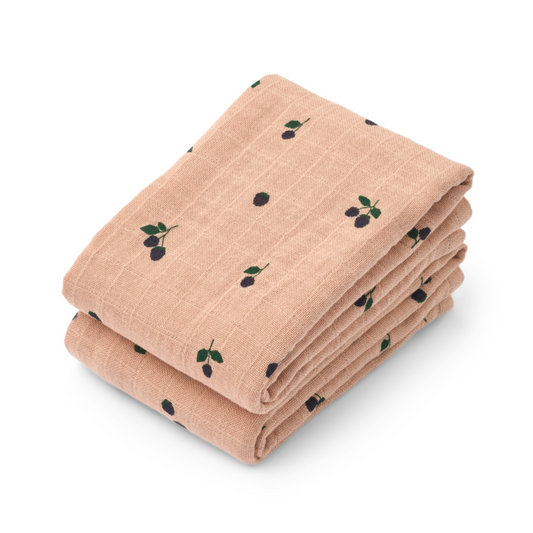 Liewood Lewis Muslin Cloth 2 Pack - Mini Berry / Pale Tuscany