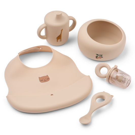 Liewood Mileah Baby Mealtime Set - Apple blossom