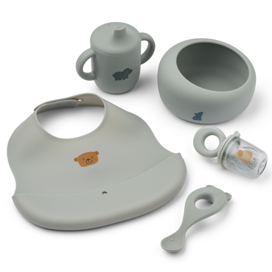 Liewood Mileah Baby Mealtime Set - Dove blue