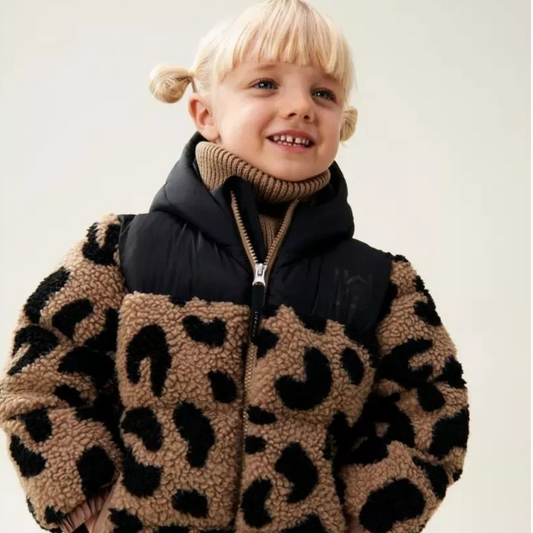 Liewood Niko Pile Jacket - Mega Leo / Oat Mix
