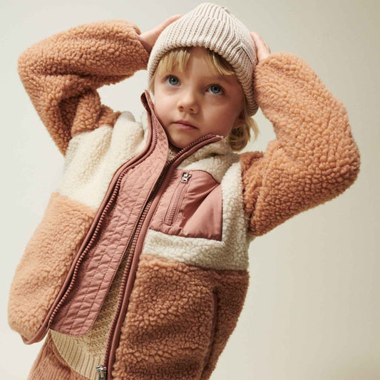 Liewood Nolan Pile Jacket - Tuscany Rose / Multi Mix