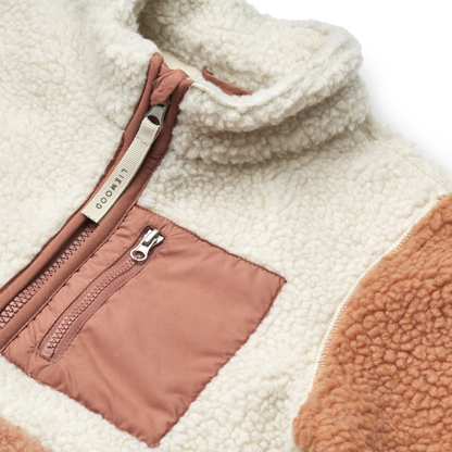 Liewood Nolan Pile Jacket - Tuscany Rose / Multi Mix